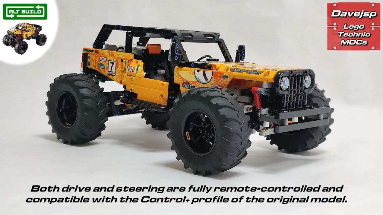 Lego Technic set 42099 4x4 X-treme Off-Roader alternative model as a Jeep SUV MOC