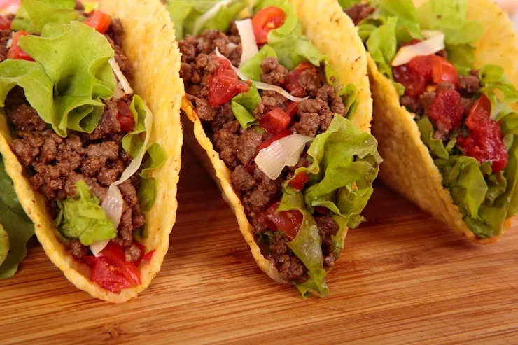 Smash burger tacos