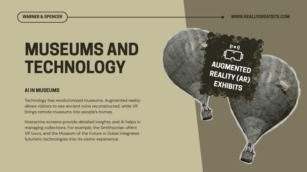 Cream Green Vintage Museum Presentation