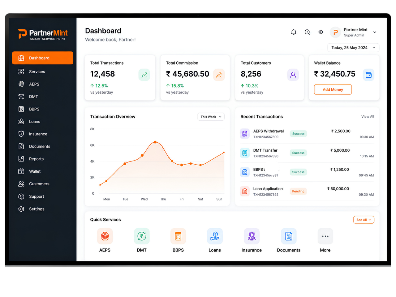Desktop Dashboard Interface