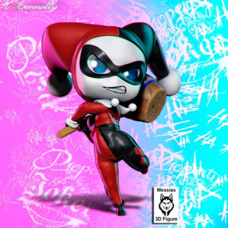 Messias 3D Figure – Harley Quinn Chibi – 3D Print Model