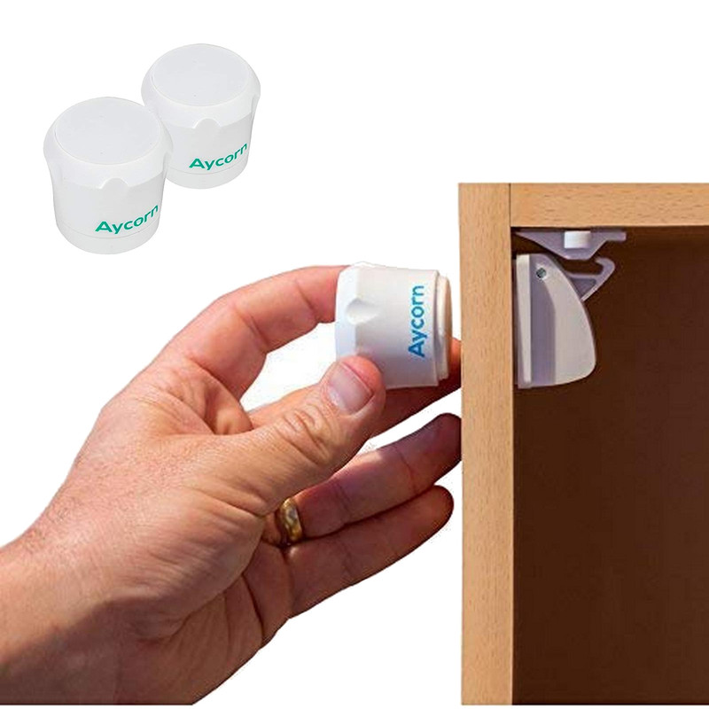 Kitchen Child Baby Proof Magnetic Locks X 10 2 Keys Cupboard