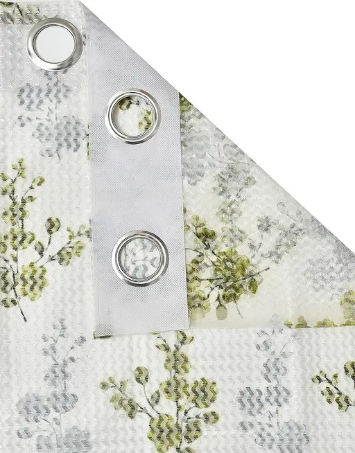 PREMIUM FLORAL NET PRINT CURTANS,SET OF 1 Color 3 (R706)