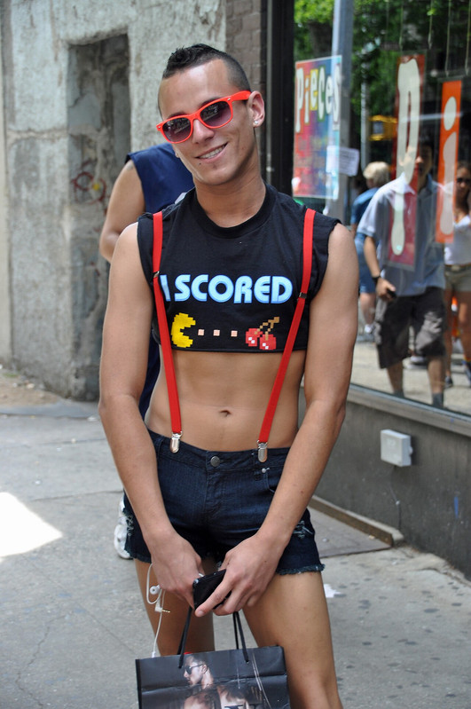 Man with Pac Man T Shirt at 2011 NYC Gay Pride Parade