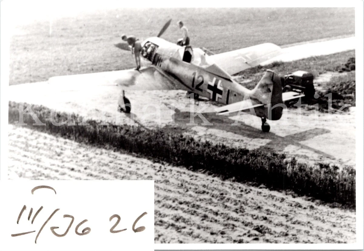 T563 Photo Wehrmacht Archive Repro Luftwaffe Aircraft Fw190 3rd JG26