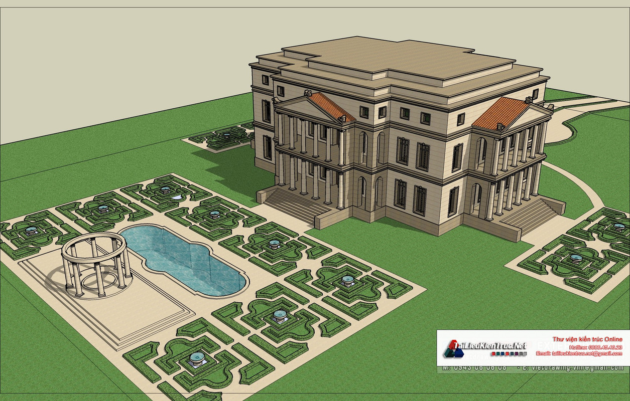 9-model-phoi-canh-3d-file-sketchup-biet-thu-lau-dai-phap-co68 (3
