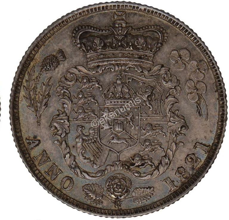 1825 Shilling Laurette Head