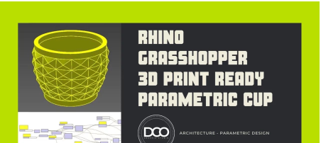 Rhino Grasshopper 3D Print Ready Parametric Cup