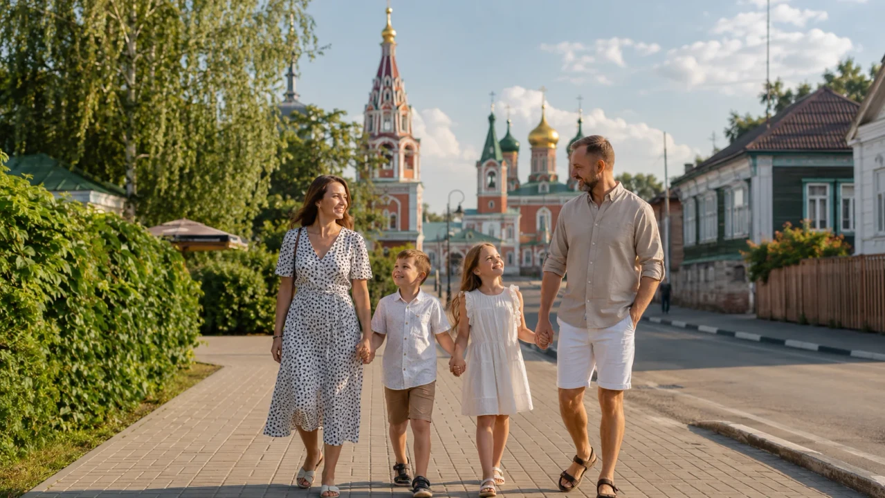 Семья в Коломне