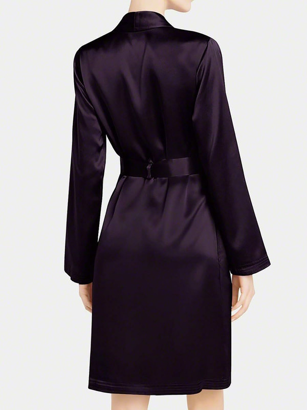 Satin Robes Bathrobe Gown Nightgown Sleepwear Lingerie Solid Robe Night Dresses - Picture 19 of 63