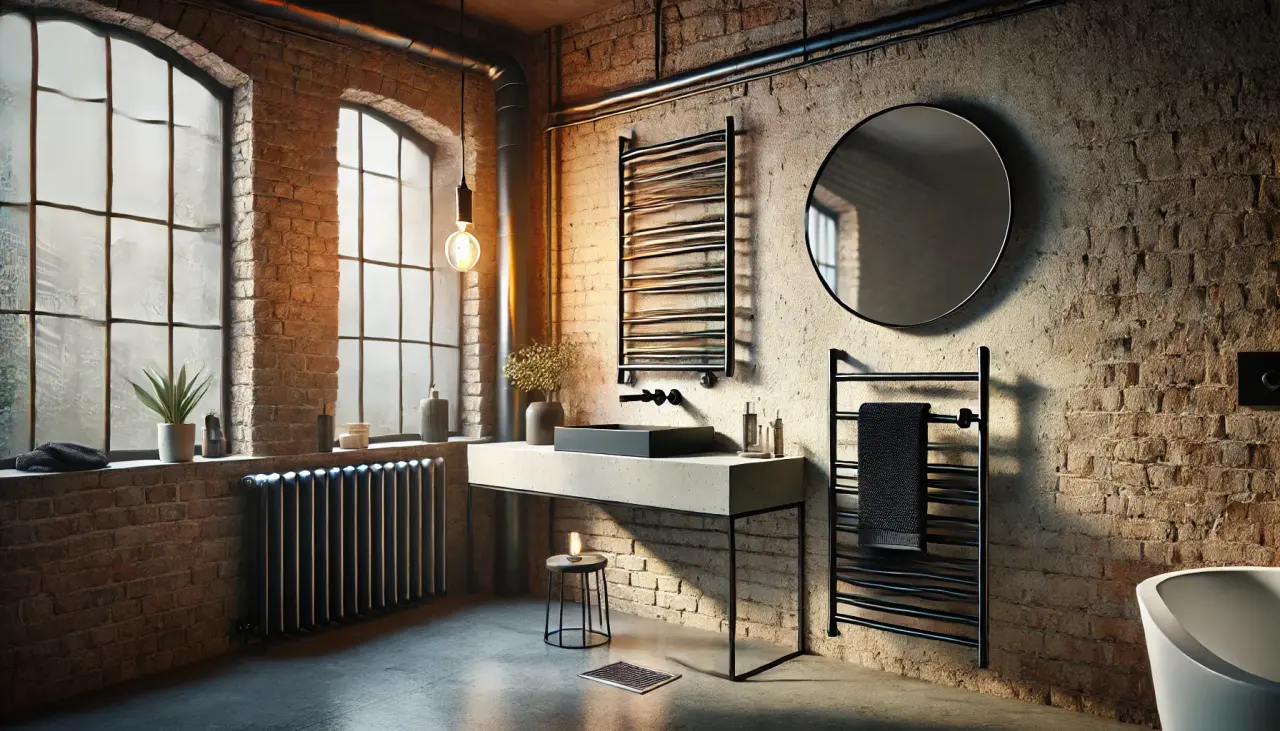 черный полотенцесушитель