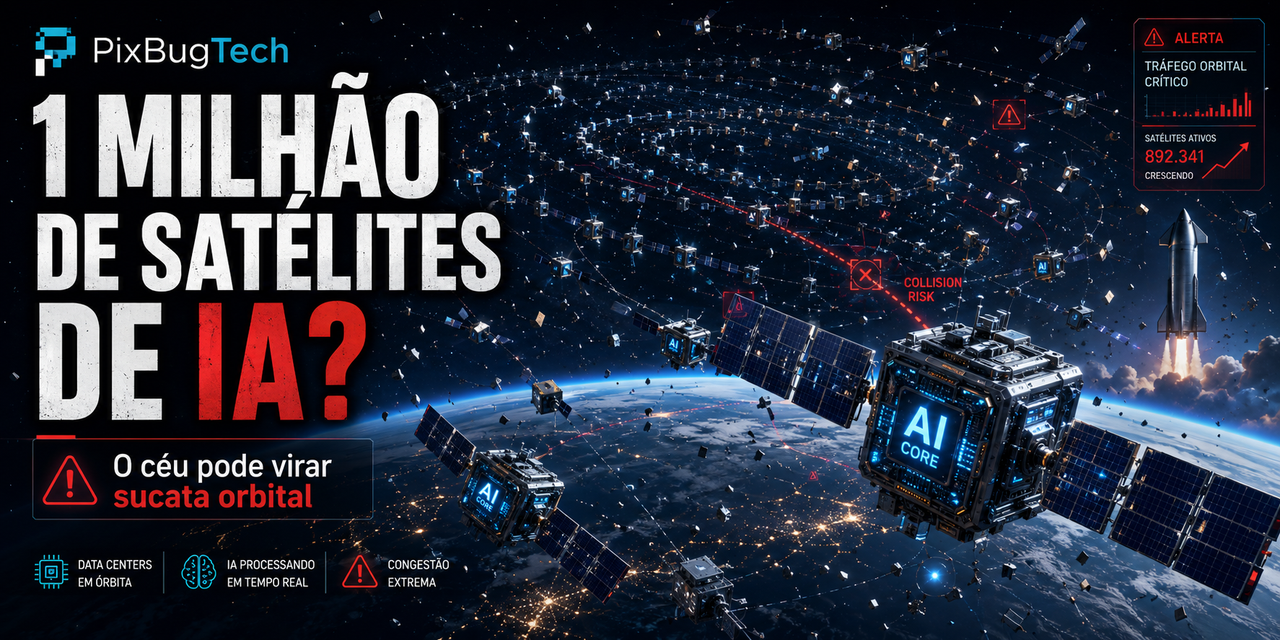 Um milhão de satélites de IA: a promessa espacial da SpaceX pode virar o maior problema orbital da década