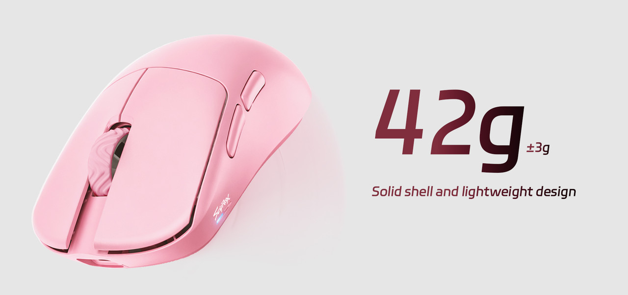 42g±3gの軽量ソリッドシェル
