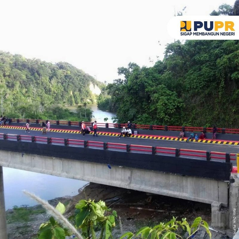 Potret Jembatan Manula yang diapit hutan lindung