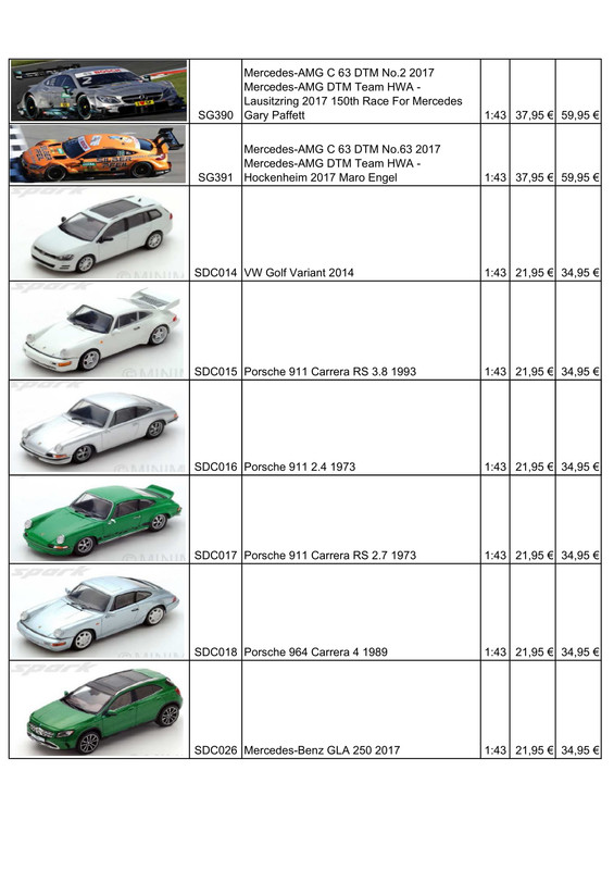 SPARK 1.43 Rally, DTM, DieCast Serie & 1.87-3
