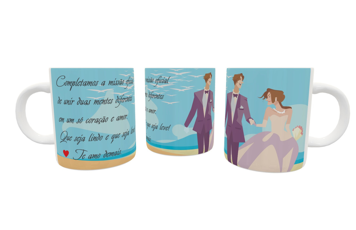 Caneca Personalizada Casamento Modelo 05