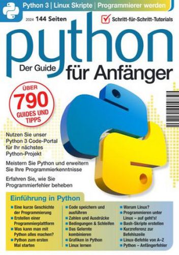 Cover: Python Der Guide fuer Anfaenger Magazin Januar 2024