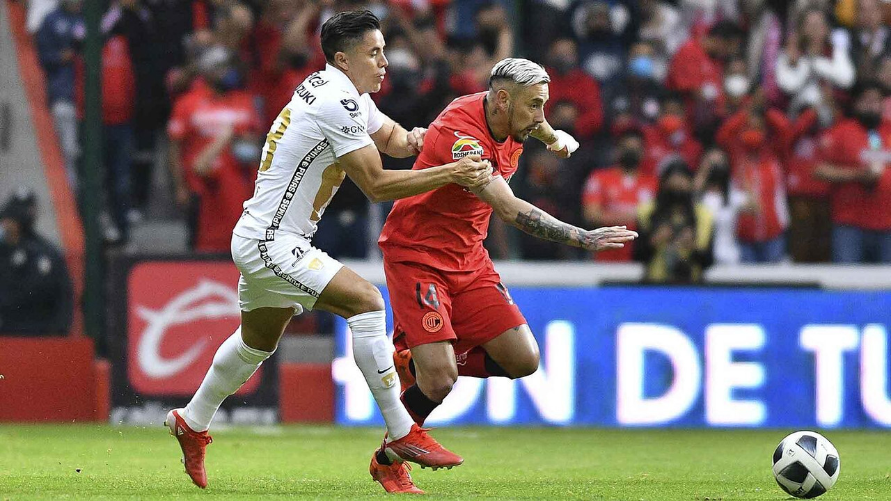 Pumas goleó al Toluca en la Jornada 1 del Clausura 2022