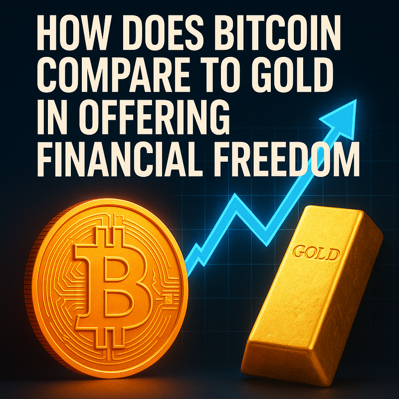 How does Bitcoin compare to gold in offering financial freedom
