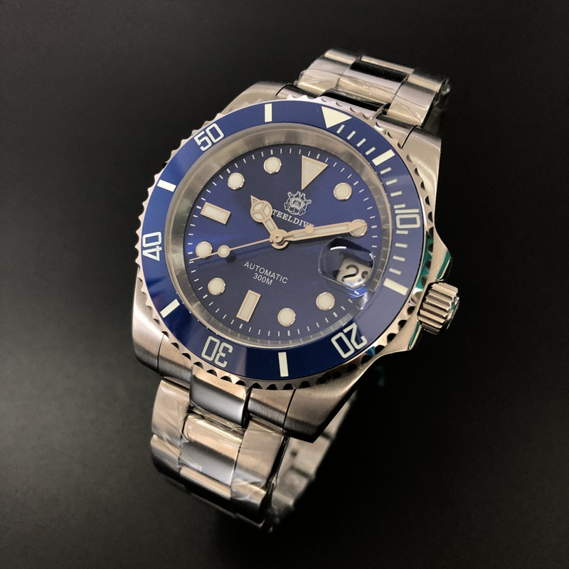 Steeldive SD1953 Blue Sub 300M Automatic Diver Watch