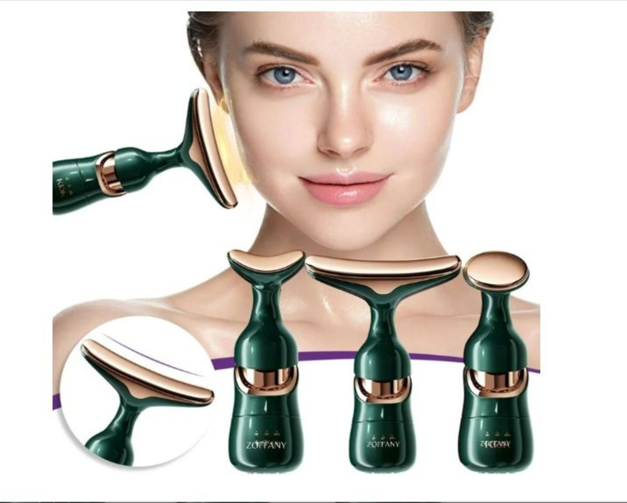 3-in-1 Electric Facial & Neck Massager for Face Lifting