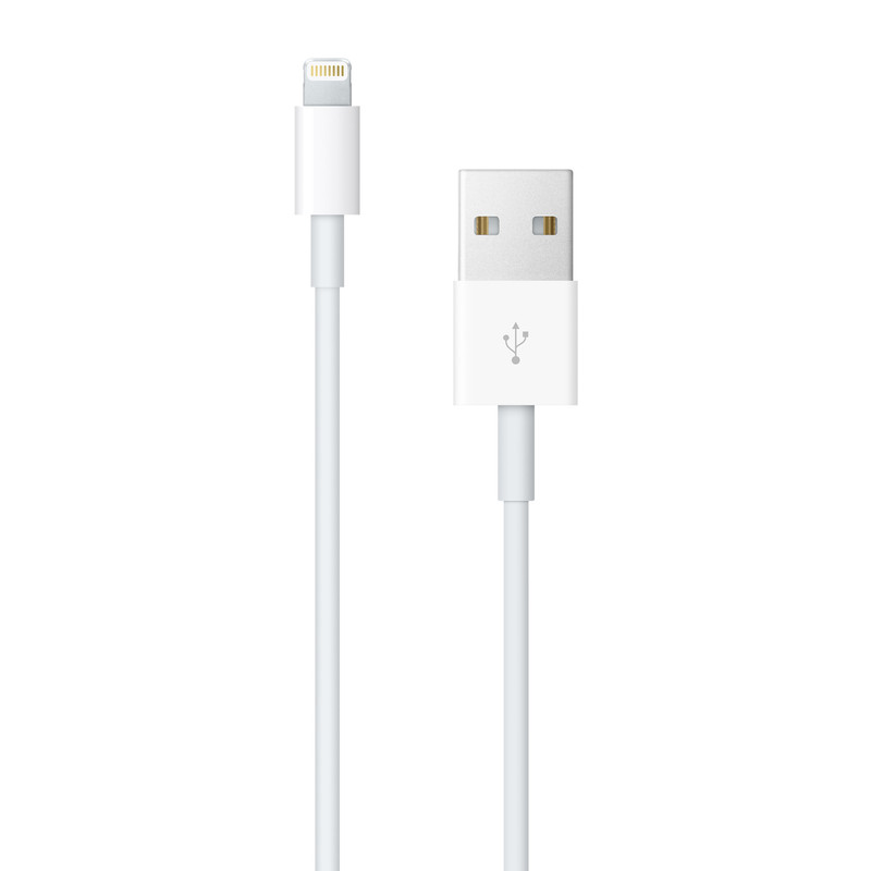 El puerto de carga Lightning del teclado y el cable incluido.