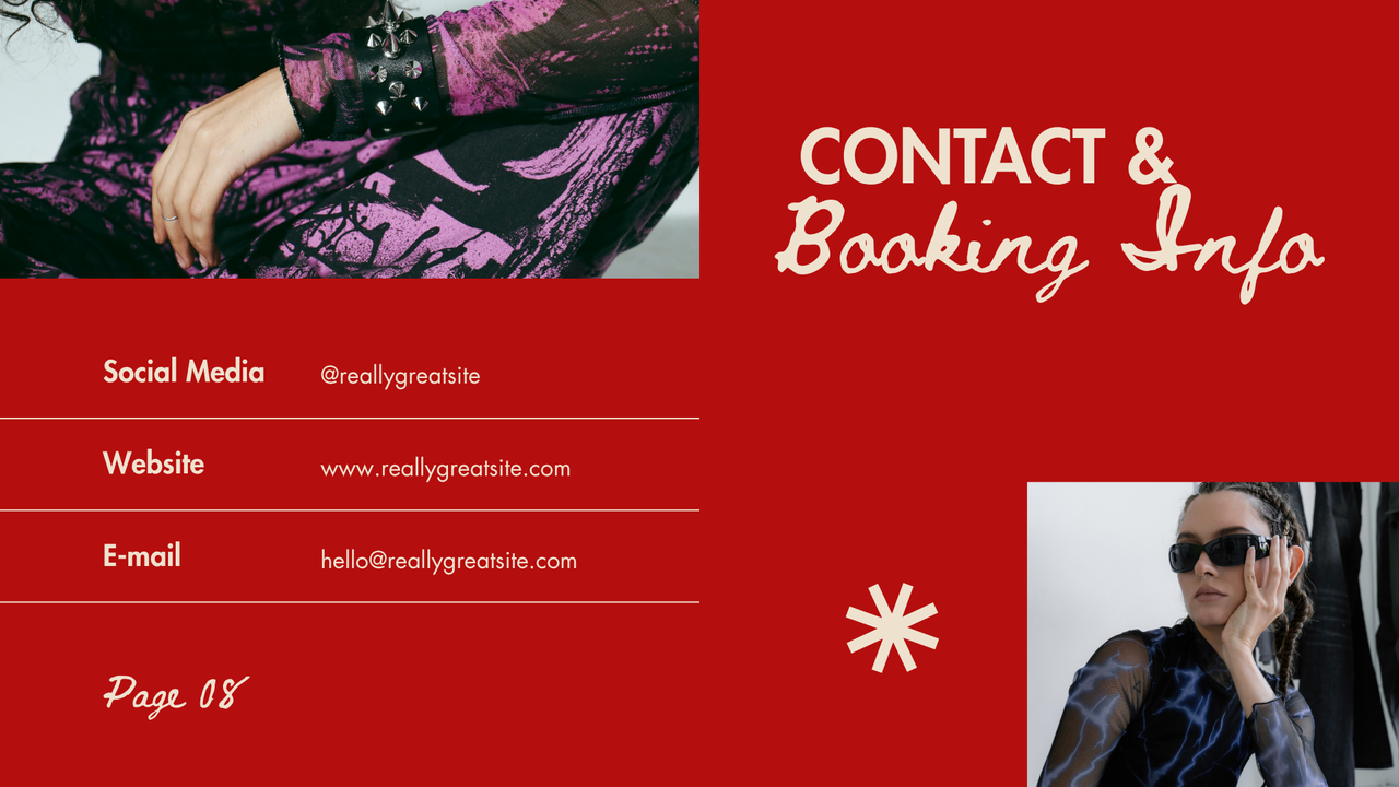 Red and Beige Modern Creative Portfolio Online Portfolio