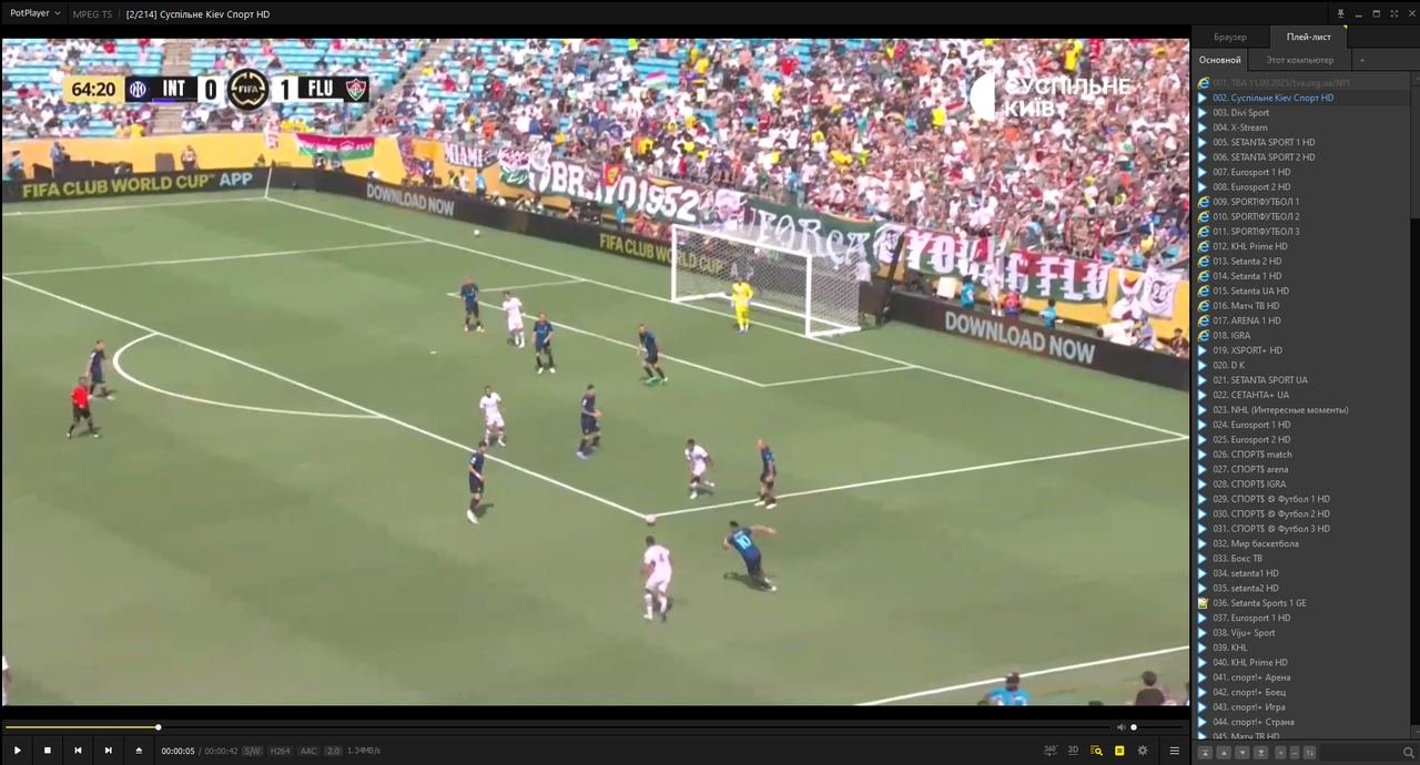 Free IPTV sports streaming. Free Sports IPTV Playlist (12.09.2025 20:40)