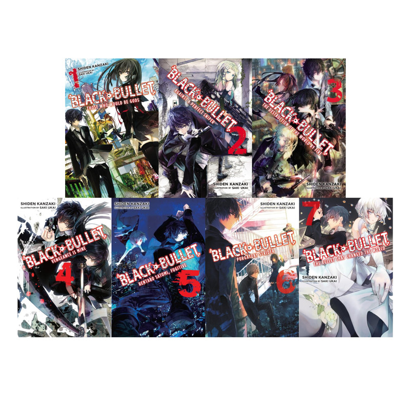 MANGA Black Bullet LIGHT NOVELS 1-7 TP