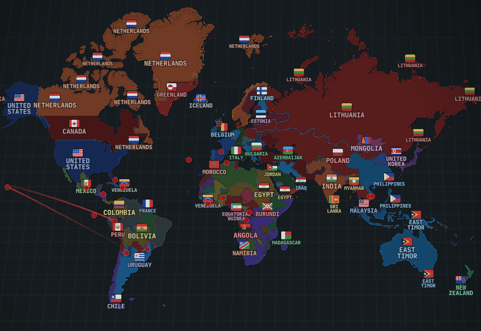 Mapa do mundo do War Era