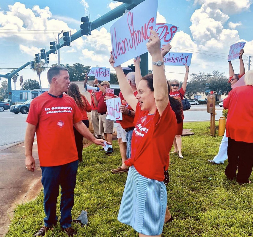 Lauren Baer in her campaign in 2018