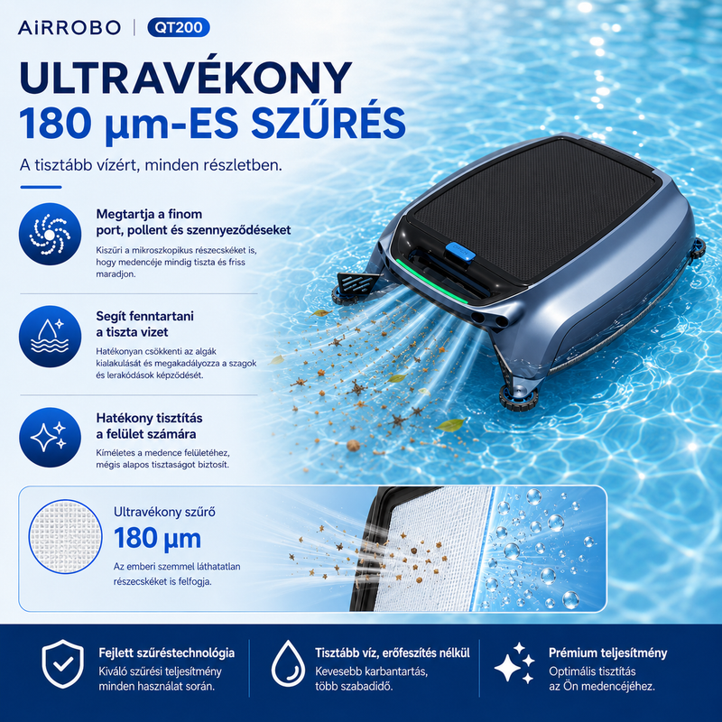robot curatare piscina airrobo qt200 - descriere 6