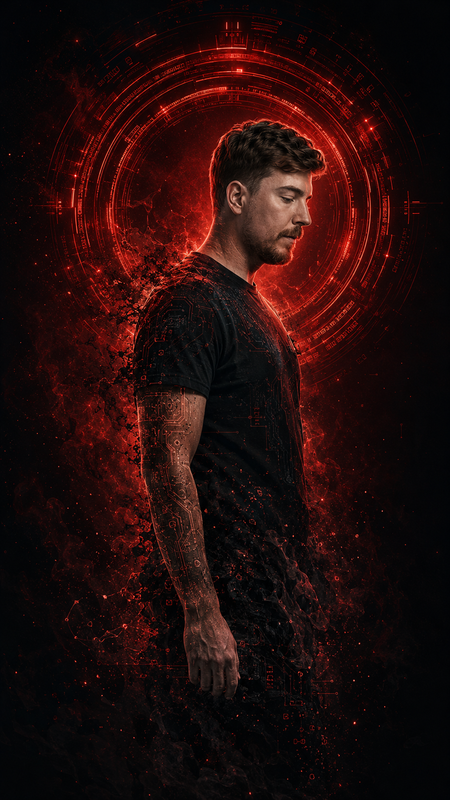 Example result for: Dark Futuristic Portrait: Cyberpunk Sci-Fi Digital Art