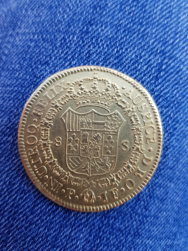 8 escudos Carlos IIII. Popayan 1801 sin pena ni gloria 20210223-130455