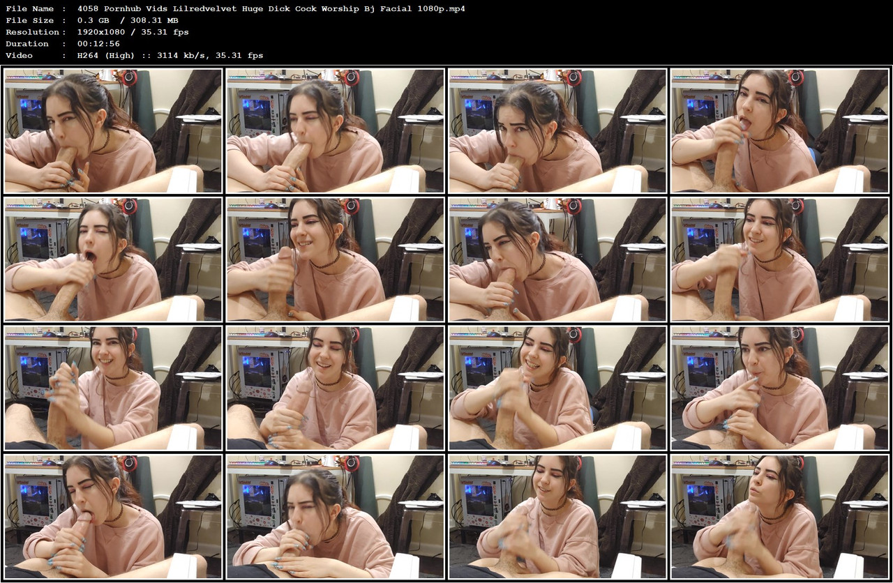 4058 Pornhub Vids Lilredvelvet Huge Dick Cock Worship Bj Facial 1080p mp4