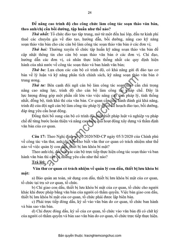 31 câu NĐ 30 văn thư-24