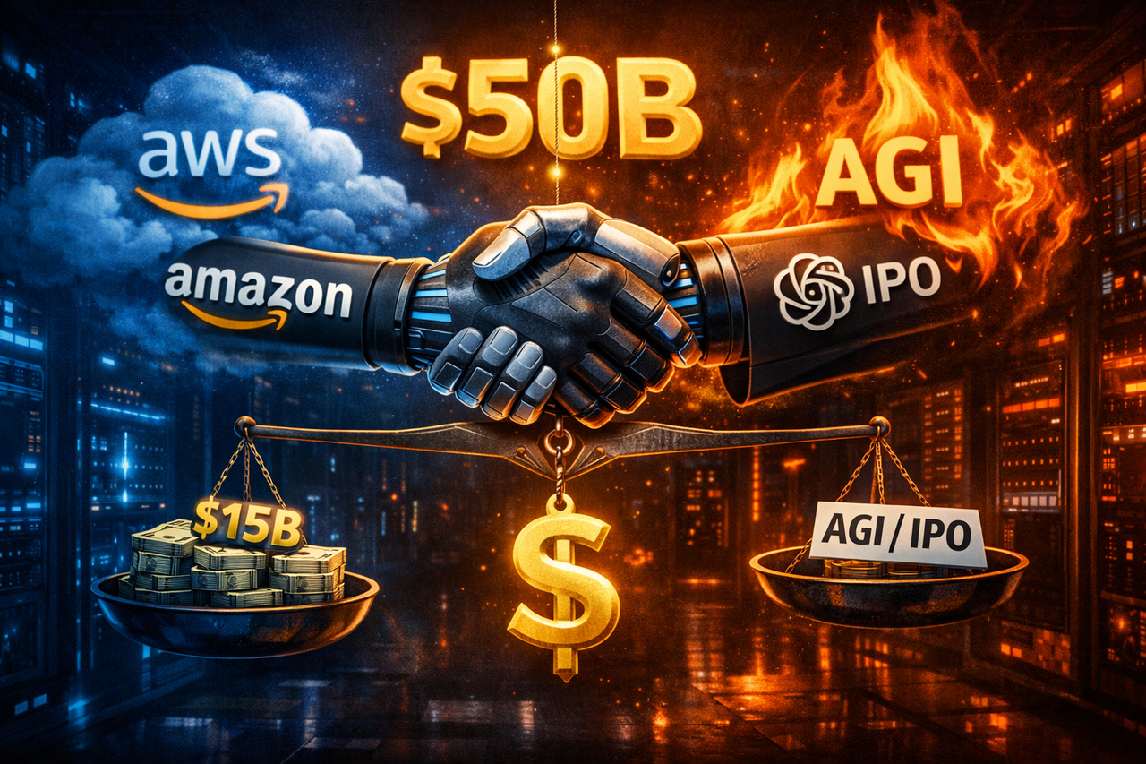 💰 Amazon na Mesa da OpenAI: US$ 50 Bilhões Condicionados a IPO ou AGI – O Que Isso Revela Sobre a Corrida da IA?