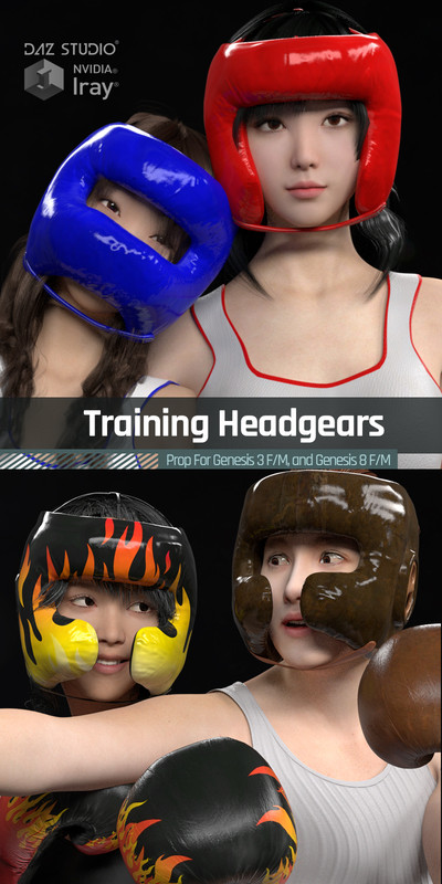 Training Headgears for Genesis 3 and Genesis 8 Training Headgears for Genesis 3 and Genesis 8