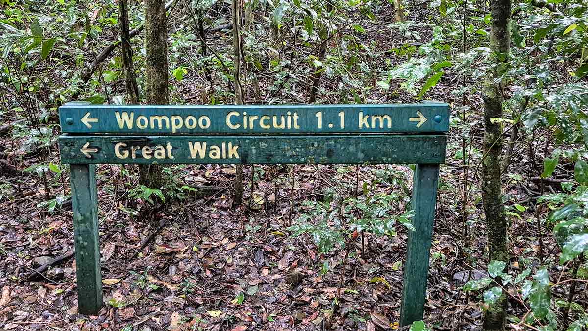 Wompoo Trail sign