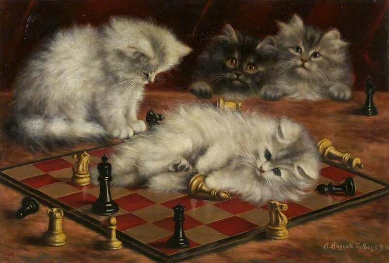 4-Cats-and-Chess-Board