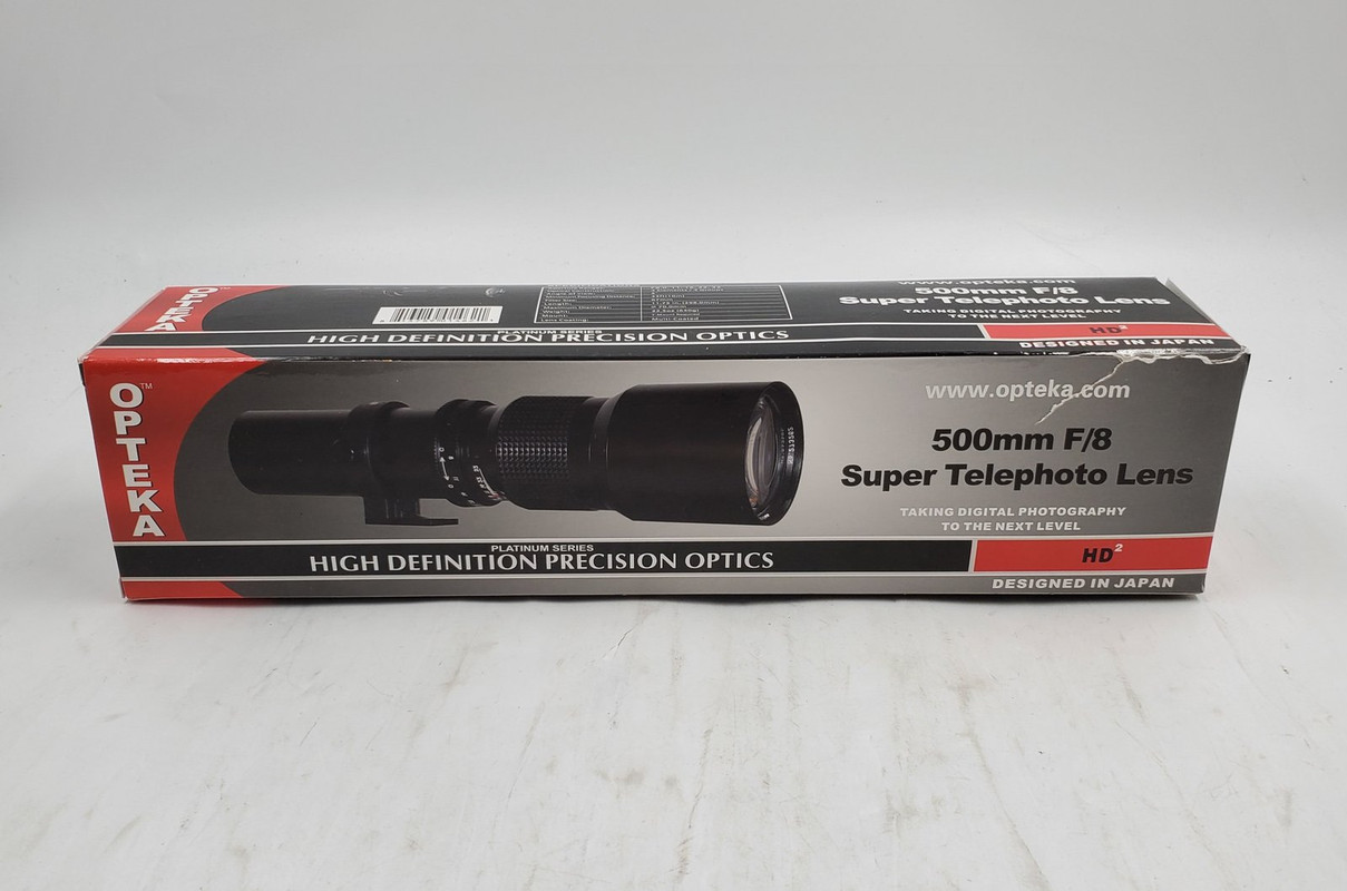 OPTEKA PLATINUM SERIES PRECISION OPTICS 500MM F/8 SUPER TELEPHOTO LENS