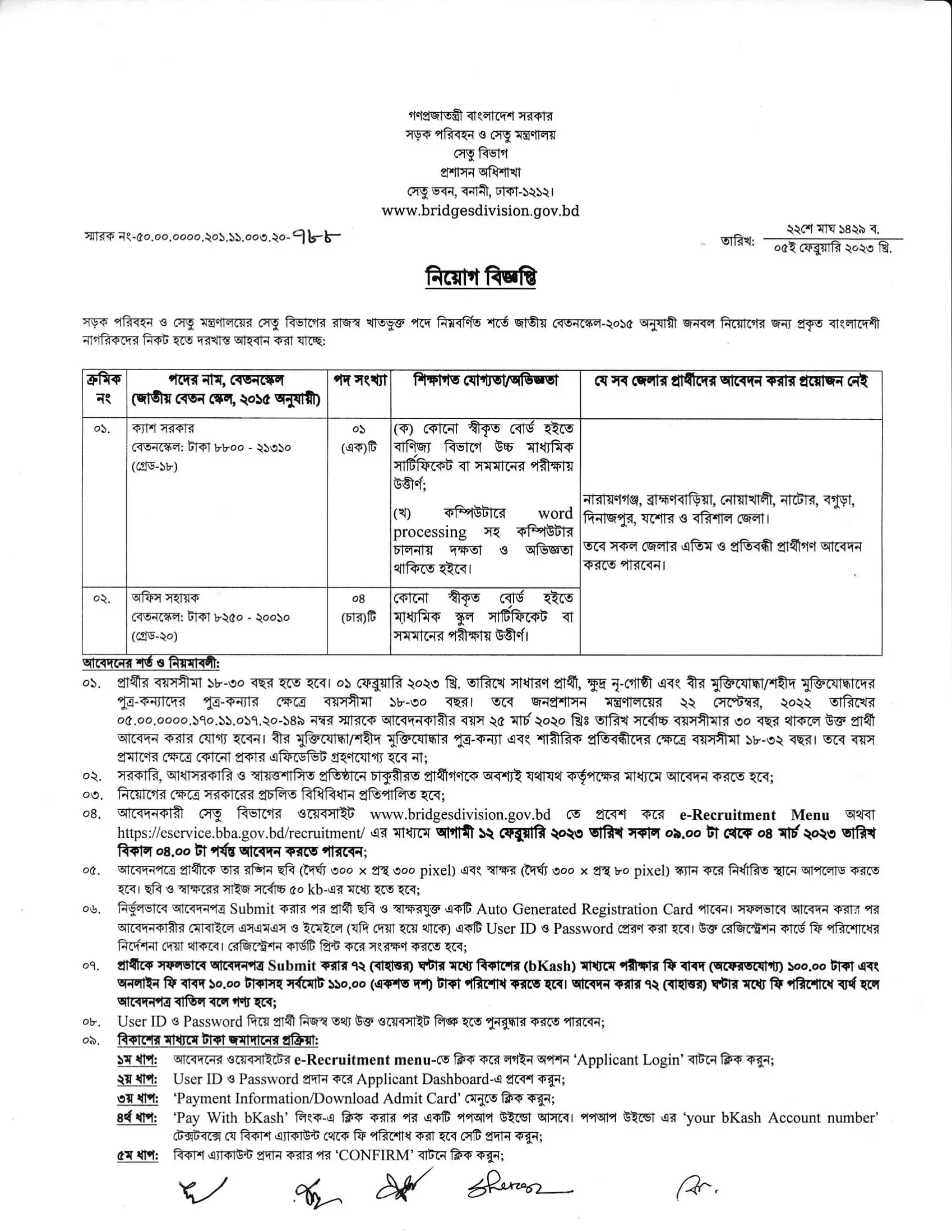 BBA Job Circular 2023