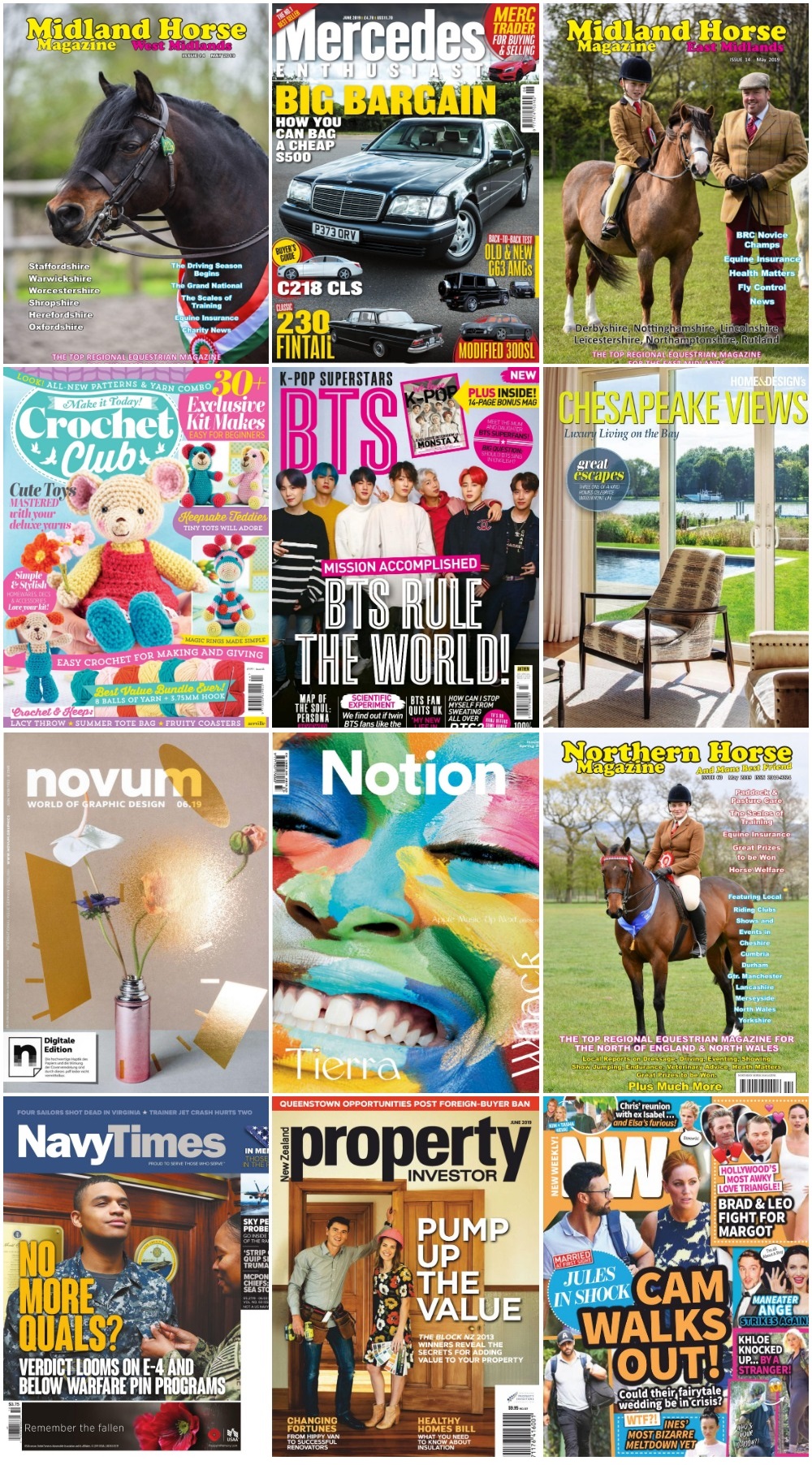 50 Assorted Magazines - June 12 2019