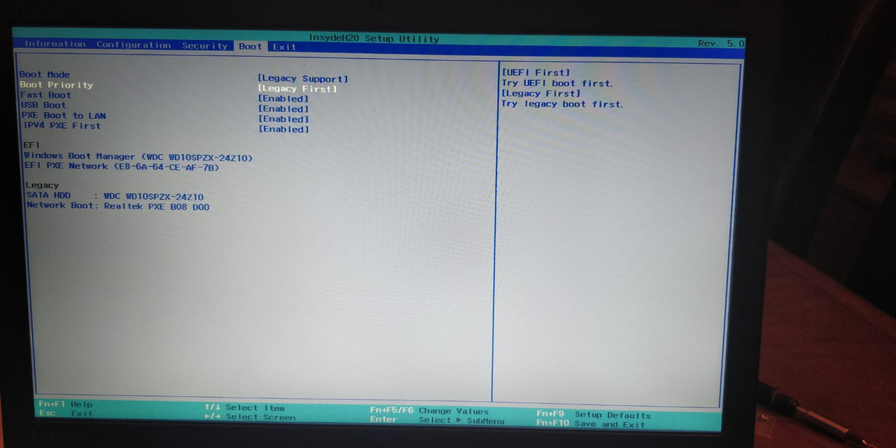 Bios de mi nuevo Portatil Lenovo (UEFI/LEGACY) no lee SSD Crucial MX500 M2  Leer mas: - Forocoches