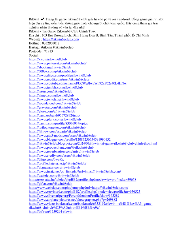 Rikwin - Tải Game Rikwin68 Club Chính Thức