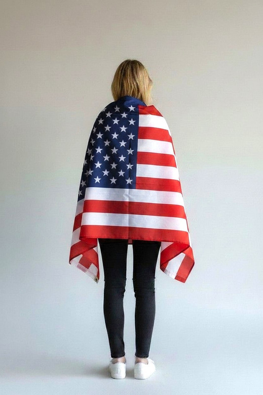 USA National Flag Fan CAPE
