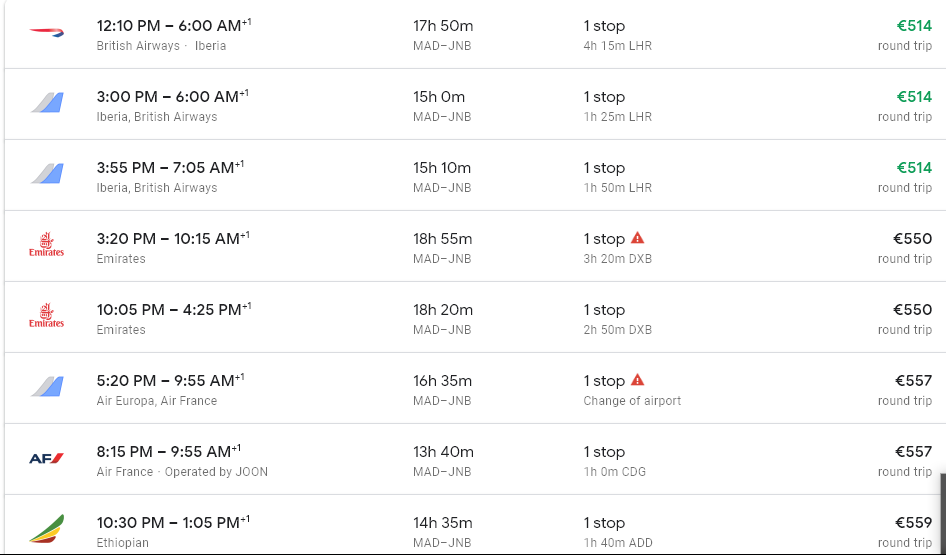 Vuelos a Sudáfrica: Ciudad del Cabo, Johannesburgo... - Foro África del Sur