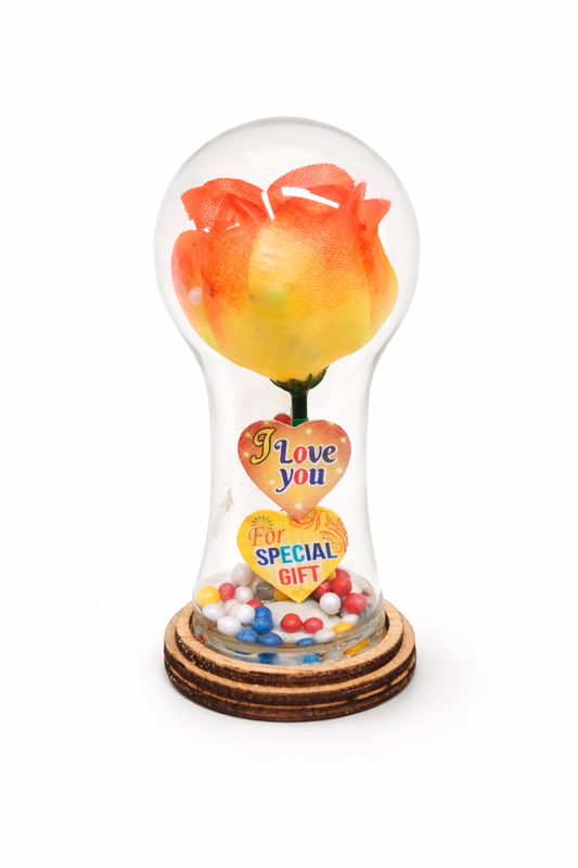 Glass Dome Rose Love Gift
