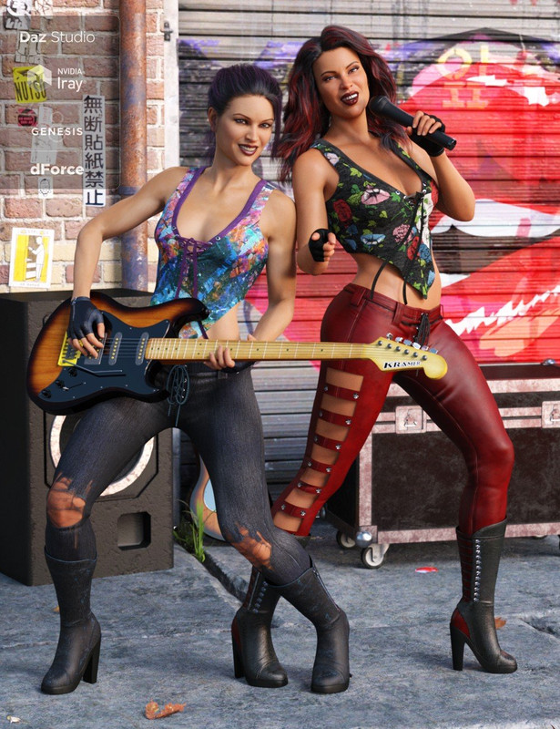 dforce rock on outfit textures 00 main daz3d 1