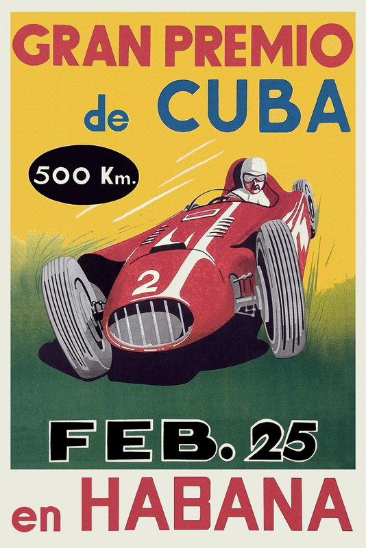 1950/'s Goodwood Motor Racing Poster A3 Print